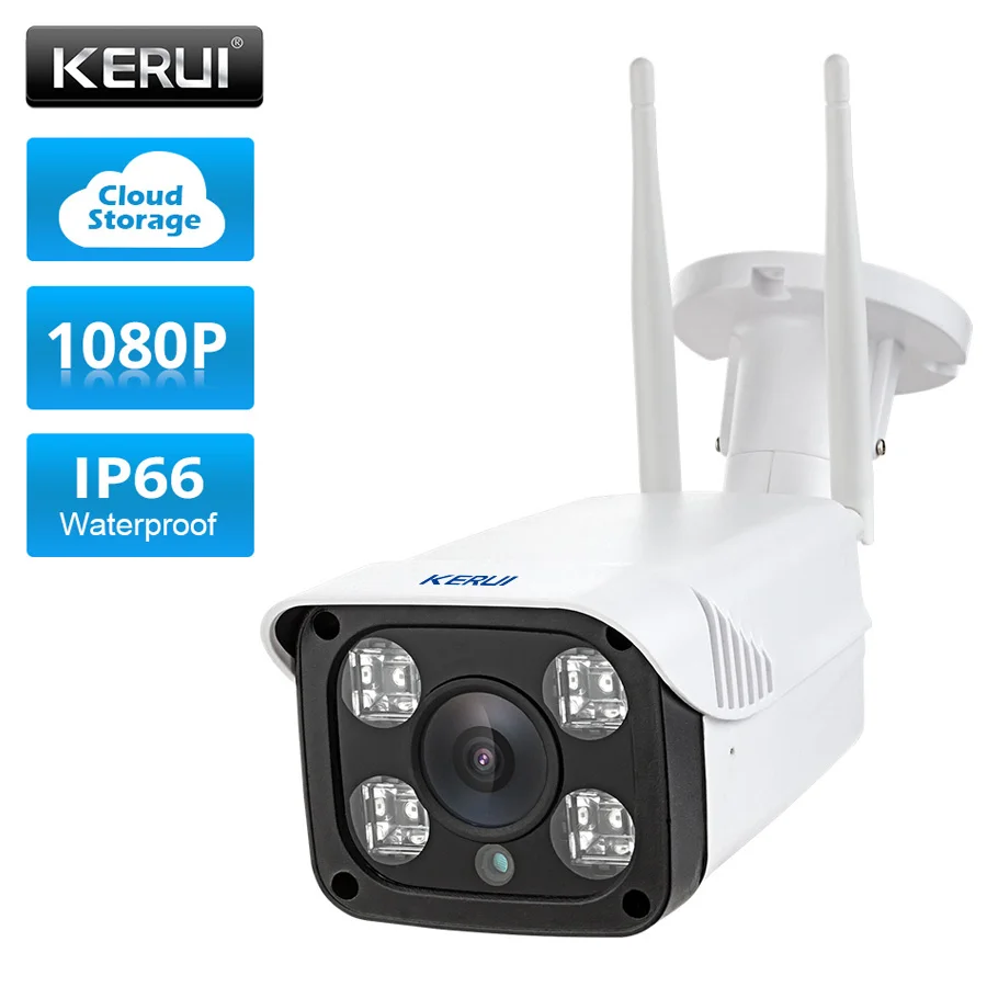 KERUI Full HD 1080P Waterproof WiFi IP Camera Surveillance Outdoor Camera Security Night Vision Cloud Storage
