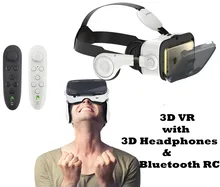 3D VR гарнитура виртуальной реальности Очки с наушников VR набор 3D фильмов/игры просмотра видео очки для iphone X 8 8 плюс LG Sony