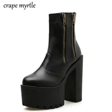 womens Platform snow shoes Fashion Thick Heel Ankle Boots for Women High Heels boots Autumn Winter Woman Shoes punk boots YMA474 womens Platform snow shoes Fashion Thick Heel Ankle Boots for Women High Heels boots Autumn Winter Woman Shoes punk boots YMA474