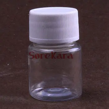 

10pcs 30ml Clear plastic Bottle Reagent Bottle Sample Vials Plastic Lid Screw Cap Screw On Cover