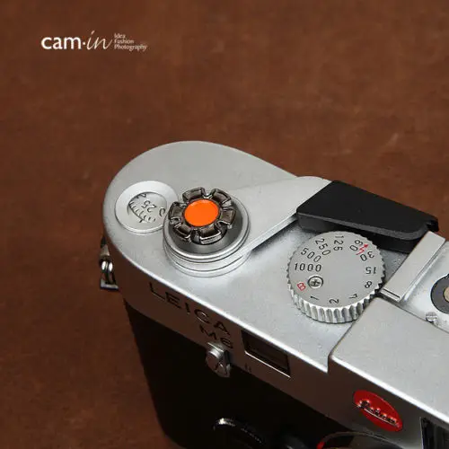 

12mm Cam-in release shutter button For Leica Contax Fujifilm CAM9117 Orange Flower