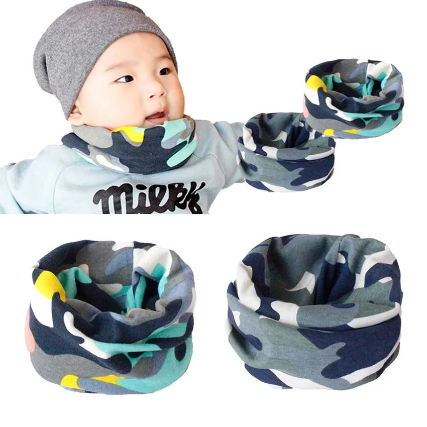 

Fashion Camouflage Cotton Scarf Children O Ring Collars Kids Spring Autumn Winter Scarves Boy Girl Baby Clothing Accessories