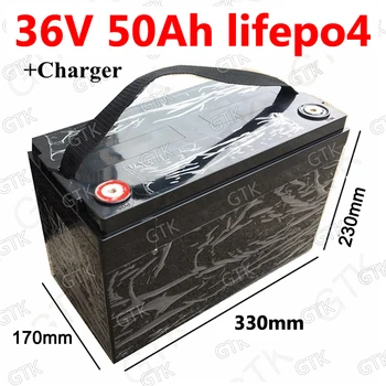

GTK waterproof 36V 50AH Lifepo4 battery with BMS 12S for 1000W 1500W scooter bike Tricycle Solar Backup backup power +5A charger