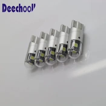 

5pcs W5W T10 LED Bulb LED Dome Light Car Clearance Lights Reading Interior Lamp Accessories 12V 3030 SMD 194 168 deechooll