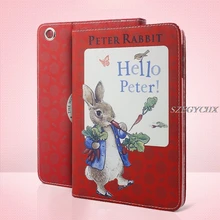 For New iPad 9.7 2017,Cartoon Peter Rabbit Tablet Case For apple iPad Air 1/Air 2/Pro 9.7″ Univers Auto Sleep / Wake Shell Cover