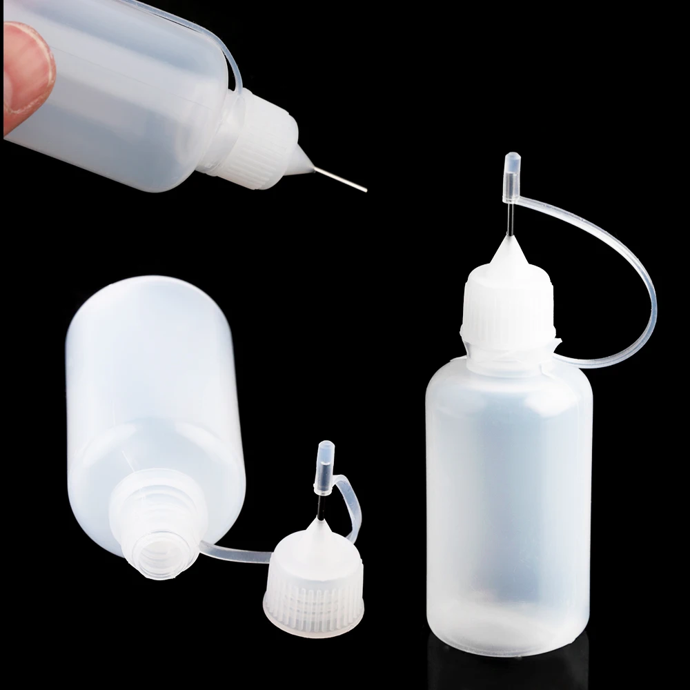 2/5/10Pcs 30ML Plastic Glue Applicator Reuse Needle Squeeze Bottle for Paper Quilling DIY Scrapbooking Paper Craft Tools