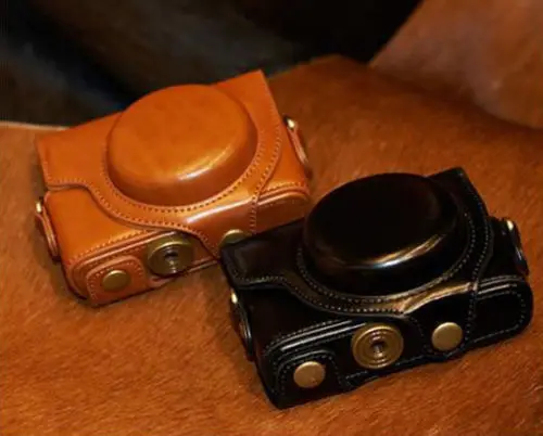 Черный кожаный чехол для камеры sony DSC RX100 II M2 RX100III M3|m3 power|m3 laptopm3 carbon fiber roof |