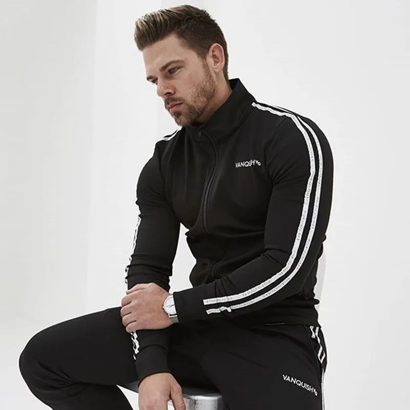 Mens Running Sportswear Sweatshirt/Sweatpants Trousers Gym Fitness Training Jackets Pants 2pcs/Sets Male Joggers Sports Clothing