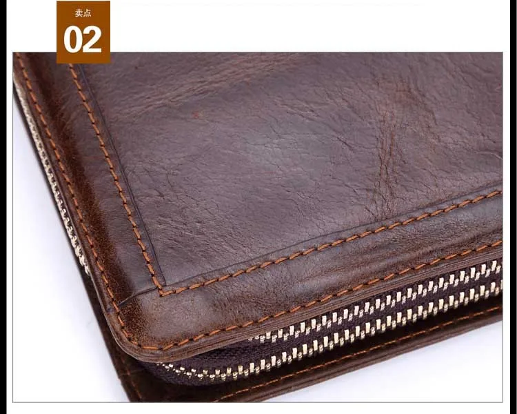 LAZYLIFE натуральная LeatherLong кошелек Для мужчин Pruse мужской клатч двойная молния кошельки Для мужчин Для женщин деньги мешок карман Mltifunction