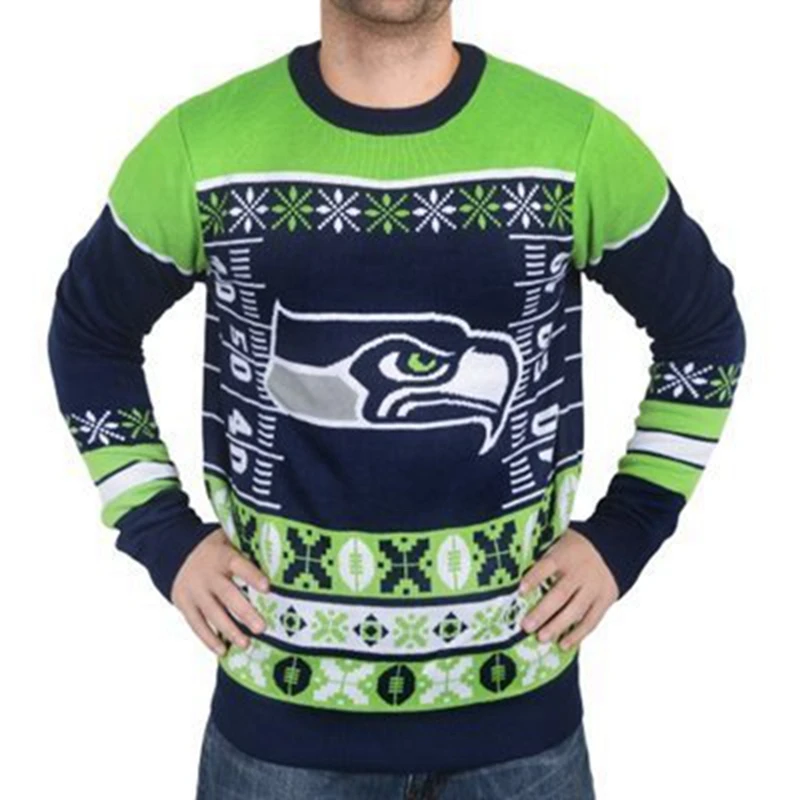 man busy block ugly sweater seahawks patche crew neck american football style winter pullovers sweaters m 2xl free shipping in pullovers from mens clothing - Seahawks Christmas Sweater man busy block ugly sweater seahawks patche crew neck american football style winter pullovers sweaters m 2xl free shipping in pullovers from mens clothing - Seahawks Christmas Sweater