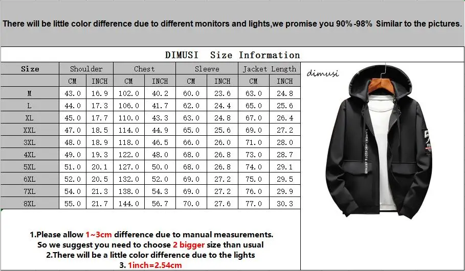 DIMUSI Spring Autumn Mens Bomber Jackets Male Fashion Anorak Hip Hop Streetwear Jackets Men's Patchwork Windbreaker Coats 8XL