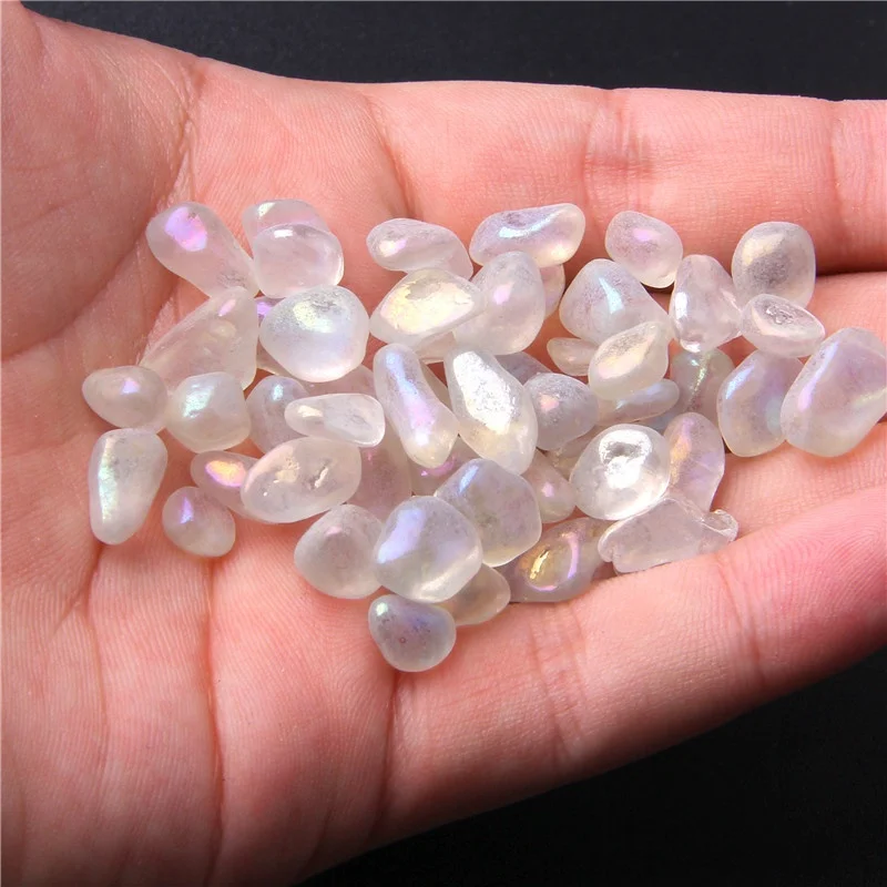 20g 50g Natural Stone Rock Gravel Crystal Tumble Stone Minerals gravel specimen stone Energy Decorative Stone Fish Tank stone - Цвет: 6 White crystal