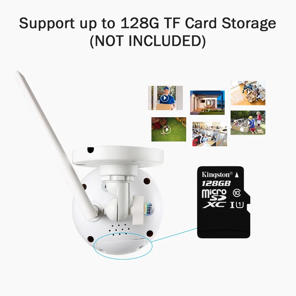 ANNKE 1080P IP Network Wi-fi Security Camera IP66 Waterproof Indoor Outdoor 2.0MP Surveillance Came