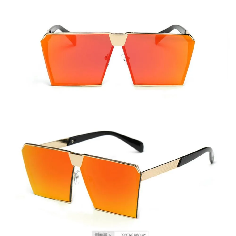 Новые 8 цветов Для женщин солнцезащитные очки Уникальных Негабаритных щит UV400 градиент Винтаж солнцезащитные очки большой металлической рамки для Для женщин#233111