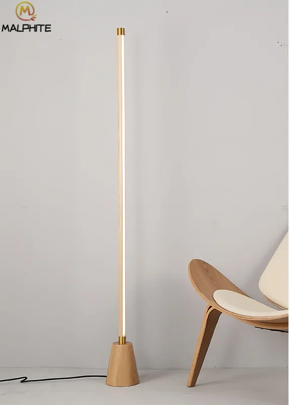 Современная напольная лампа для домашнего декора осветительные приборы деревянная лампа для спальни прикроватный светильник для гостиной стоячие лампы - Цвет абажура: A