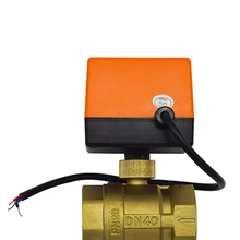 AC220V DN40 двухсторонний латунный переключатель Тип Электрические клапаны, три провода моторизованный шаровой клапан