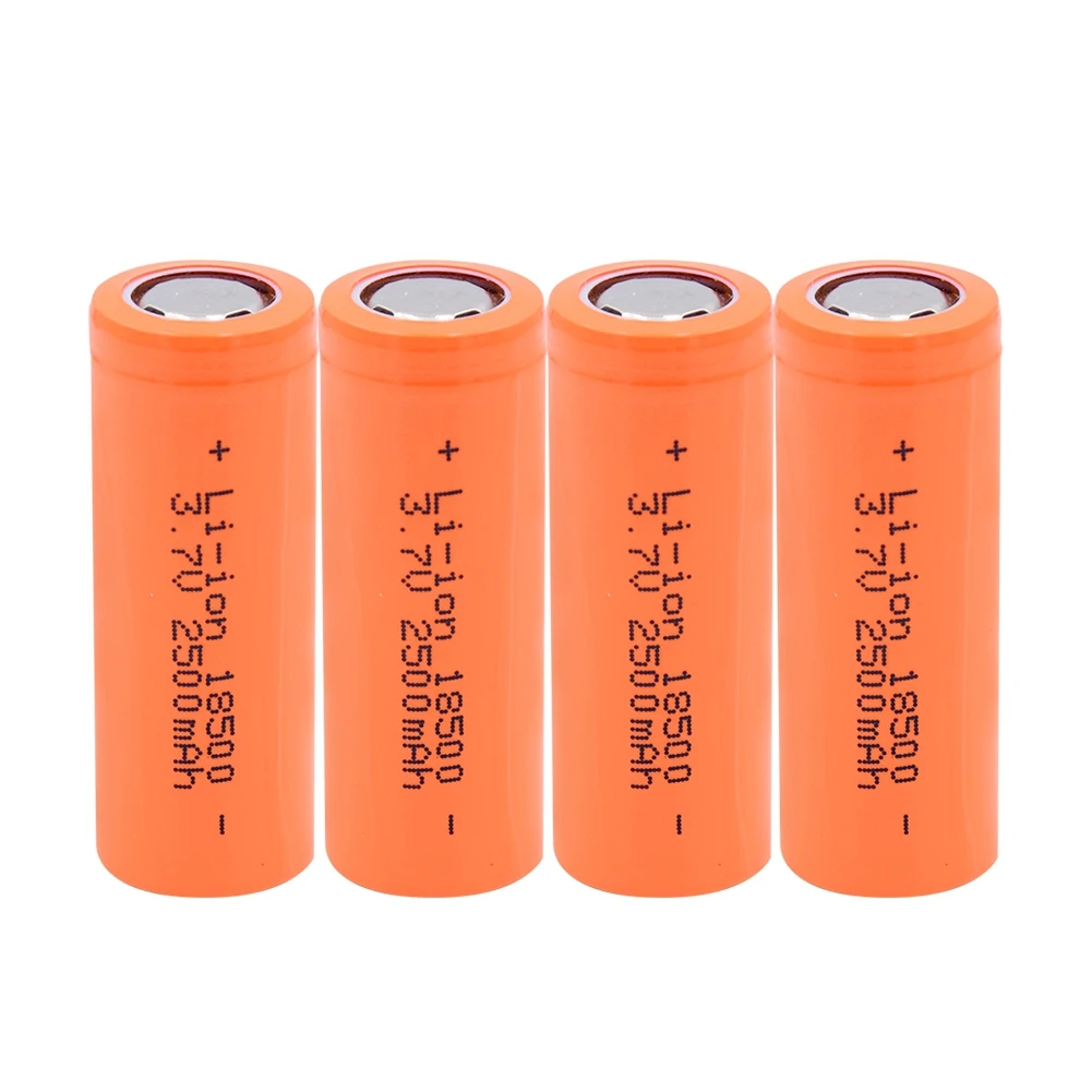 Перезаряжаемая 18500 литиевая батарея 3,7 V 2500mAh Высокая емкость перезаряжаемые Batateria безопасные батареи промышленного использования для игрушек - Цвет: 4 PCS
