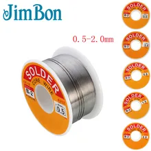JimBon 63/37 0,5 мм-2,0 мм канифоль сердечник паяльный провод флюс 2% оловянный свинцовый припой сварочные провода катушка 100 г флюсовая катушка для сварки линии