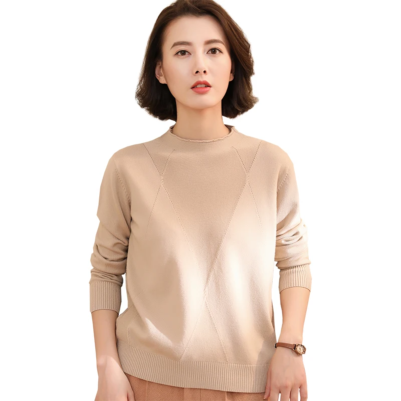 

2018 New Arrival Autumn Sweater Women Pullover Casual Knitted Long Sleeve Turtleneck Loose Winter Wool Sweaters Female Jersey