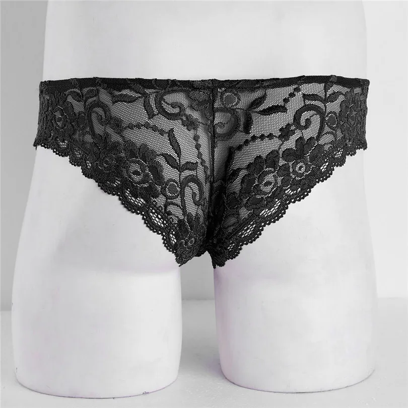 hosiery socks Sissy Lace Floral Sexy Panties Mens Briefs Gay Underwear Bulge Pouch Underpants Low Rise Briefs Sissy Lingerie for Man Nightwear c strings underwear