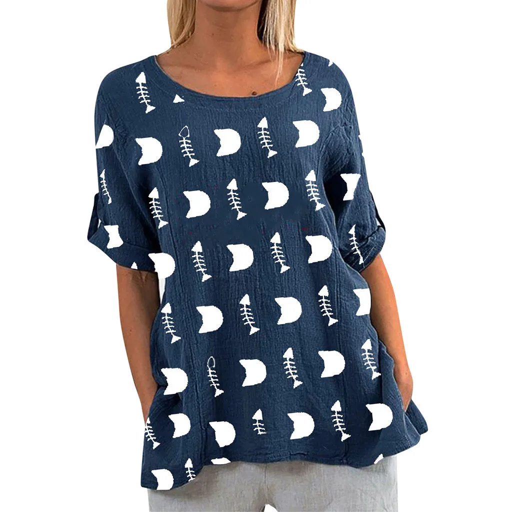 

Plus Size Womens Tops And Blouses Vintage Print Blouse Women Tunic Summer Ladies Tops For Women 2019 Korean Fashion Clothing