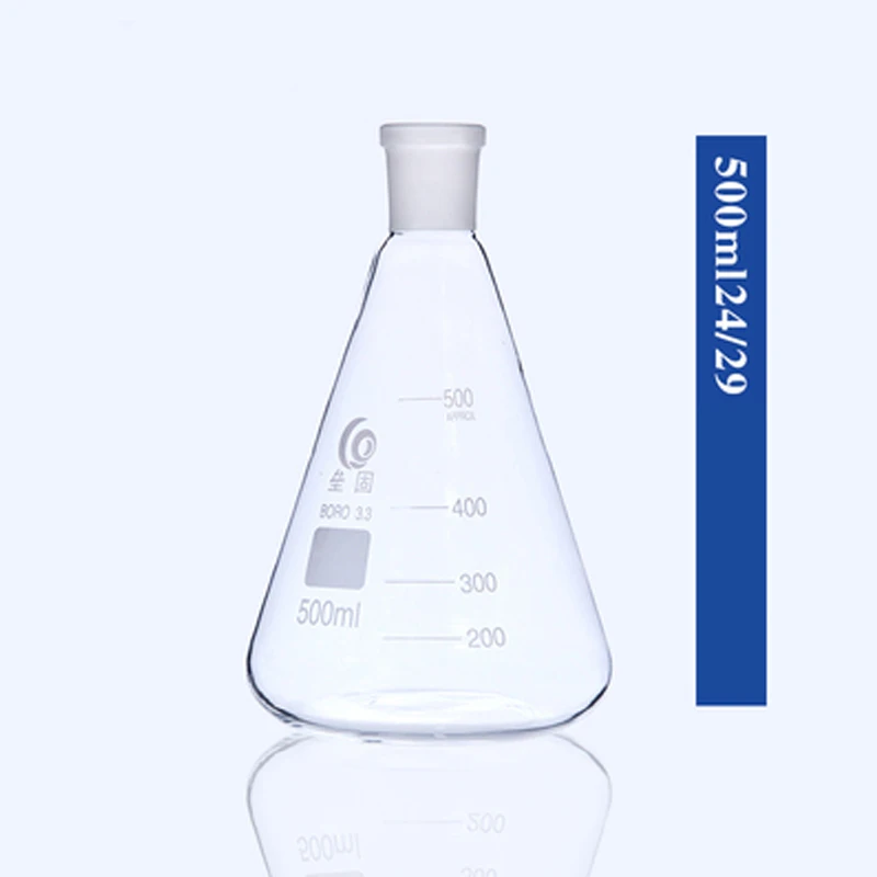 Standard Caliber Glass Conical Flask Ground glass joint Laboratory Triangle bottle Measuring cup Laboratory equipment