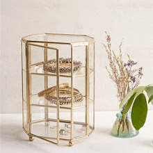 Многофункциональный шестигранник трехслойный дисплей ювелирных изделий террариума, стеклянное украшение для стола Террариум свадебные коробки Подарочная коробка