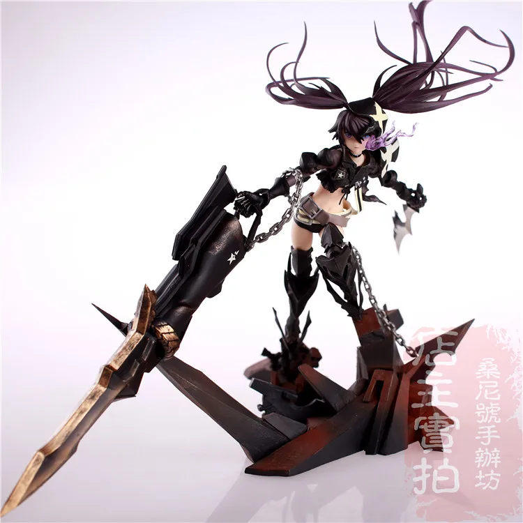 Лидер продаж аниме Crazy Black Rock Shooter масштаб 1/8 огромная экшн-фигурка 40 см | Игрушки и