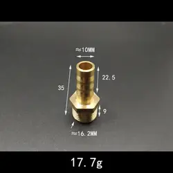 Утепленные DN10 3/8 "BSP Мужской x 10 мм шланга хвост латунь соединение трубы вода газа