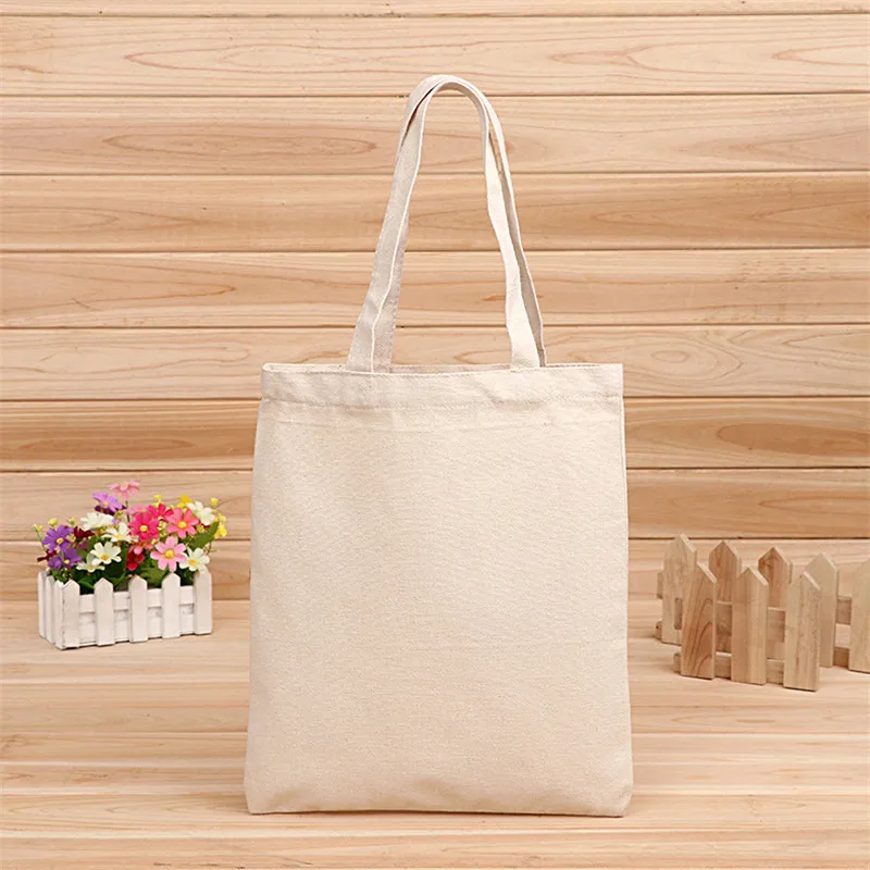 5 Size Blank pattern Canvas Bag Eco Reusable Foldable Shoulder Bag Handbag Tote Cotton Tote Bag ...