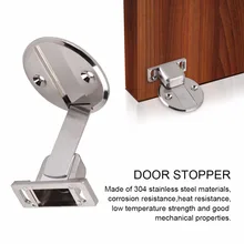 Magnetic Door Stopper Stop Catch Floor Mounted Home Magnetic Door Holder Safety Catch tope puerta deurstopper topes para puertas stainless steel door stopper thickened magnetic door stop noiseless doormagnet door holder deurstopper ferma porta tope puerta