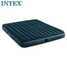 INTEX 64735 2-3 человек 183*203*25 см Флокирование с полосой воздуха кровать ультра надувной коврик надувной матрас кемпинг коврик