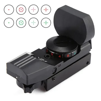 

GUGULUZA Hunting Airsoft Optics Scope Riflescope Holographic Red & Green Dot Sight Reflex 4 Reticle with 20mm Rail