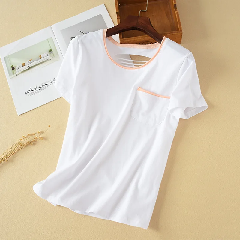Летние пижамы для женщин, белая футболка+ разноцветные свободные Стрейчевые штаны, одежда для сна, хлопковая Домашняя одежда, пижама, домашняя одежда
