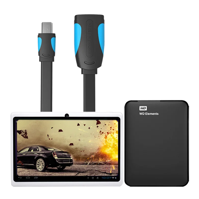 Vention Mini USB OTG кабель 0,1 м 0,25 м мужской мини USB к женскому USB OTG адаптер для gps-камеры мобильный телефон планшет U диск мышь