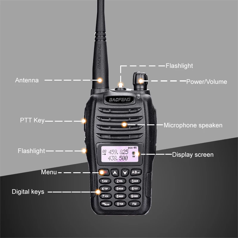 2PCS Baofeng UV-B6 Dual Band Walkie Talkie 10 KM Pofung 2000mAh 7.4 V Portable Ham Radio Transceiver PTT Telsiz CB Two Way Radio