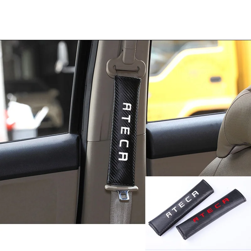 

2pcs PU Fashion Car Seat belt shoulder Pads Car Seat Belt Cover for Seat Ateca