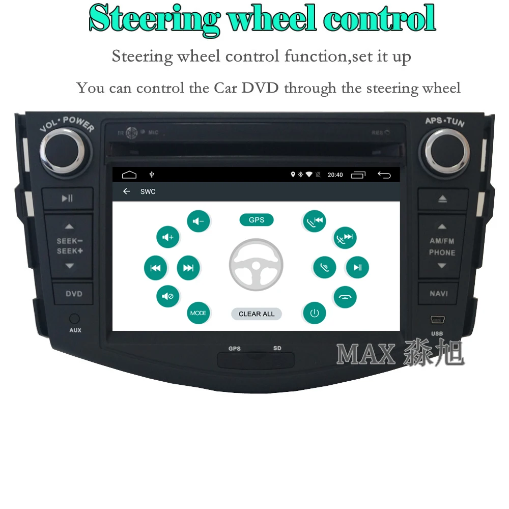 Best 2din 2G+16G Car DVD Player for Toyota RAV4 2007 2008 2009 2010 2011 2012 with Radio RDS BT swc GPS free map 4G WIFI 1080P BT 4