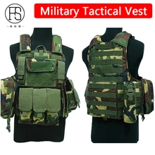 Мужской Камуфляжный военный тактический жилет Hunitng для улицы, пейнтбола, страйкбола, тактический жилет, армейская тренировочная форма, боевой жилет