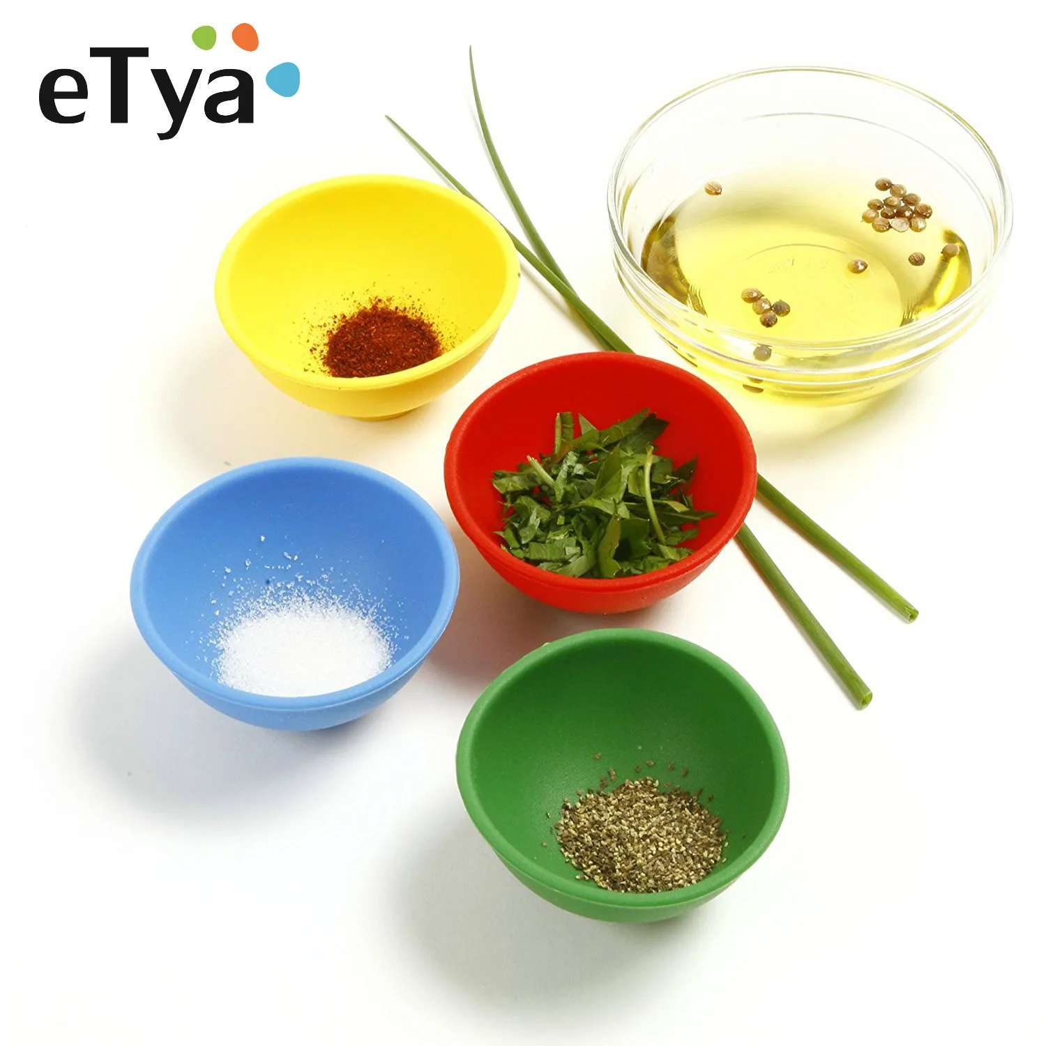 

2pcs Silicone Mini Bowl relish plate dish For Salt Sauce Sugar Butter Cream Dressing Mayonnaise Salad Dinnerware Kitchen Tools