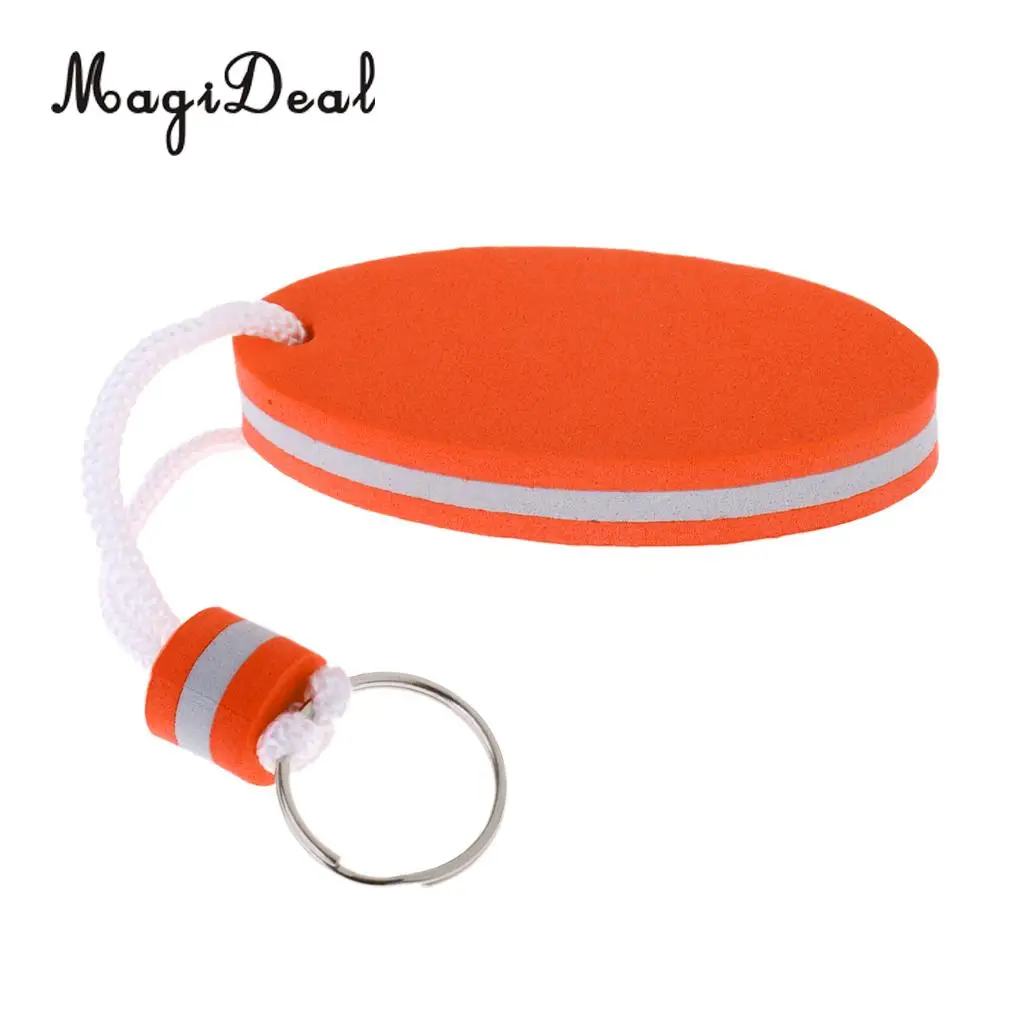 MagiDeal 5 Pieces Oval Shaped EVA Foam Floating Key Ring Boat Keychain for Marine Fishing Rafting Canoeing Sailing Accessories