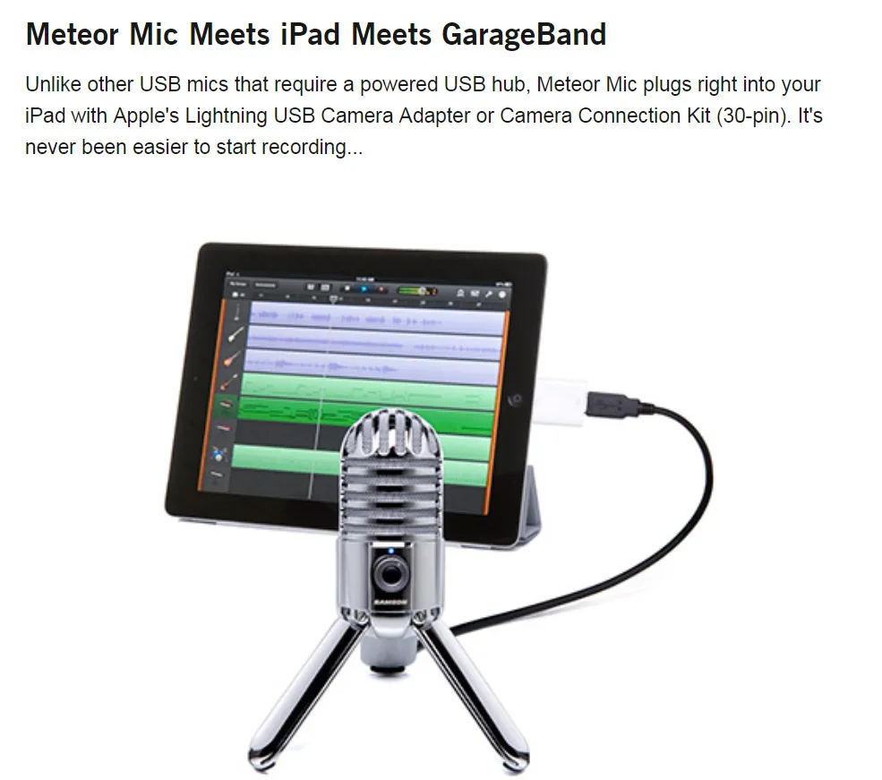 Professional Samson Meteor Mic USB Cardioid Studio