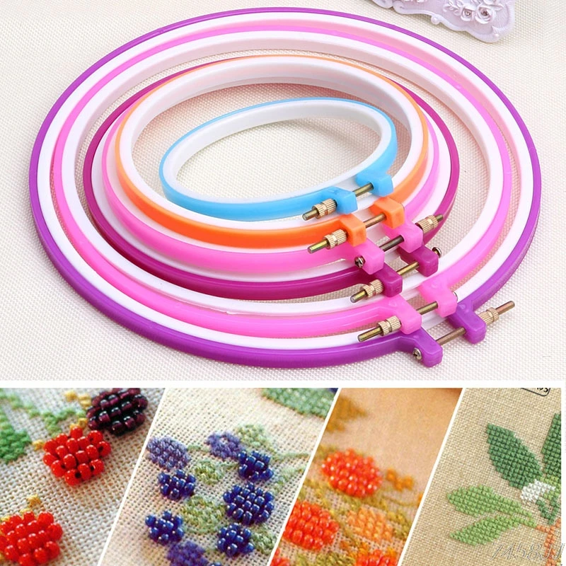 

Plastic Cross Stitch Machine Embroidery Hoop Ring Sewing Tool 13-27.5cm G22 Drop ship