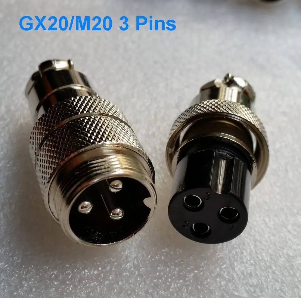 Buy M20 GX20 3Pins 20mm Male and Female Butt joint