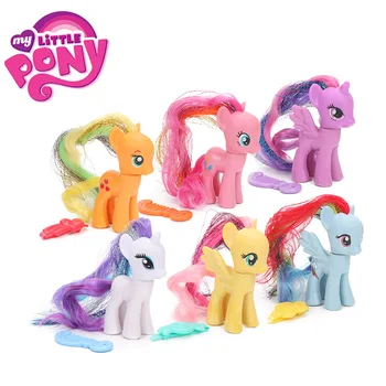 

My Little Pony Toys Rainbow Power Twilight Sparkle Pinkie Pie Rarity Rainbow Dash PVC Action Figures Collectible Model Dolls