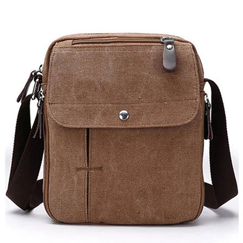 

Men's Travel Canvas Shoulder Bag Casual Crossbody Zipper Tote Handbag