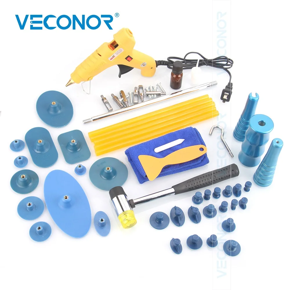 53 pieces set panel dent repair tool auto puller PDR with 30 pcs glue tabs tools |