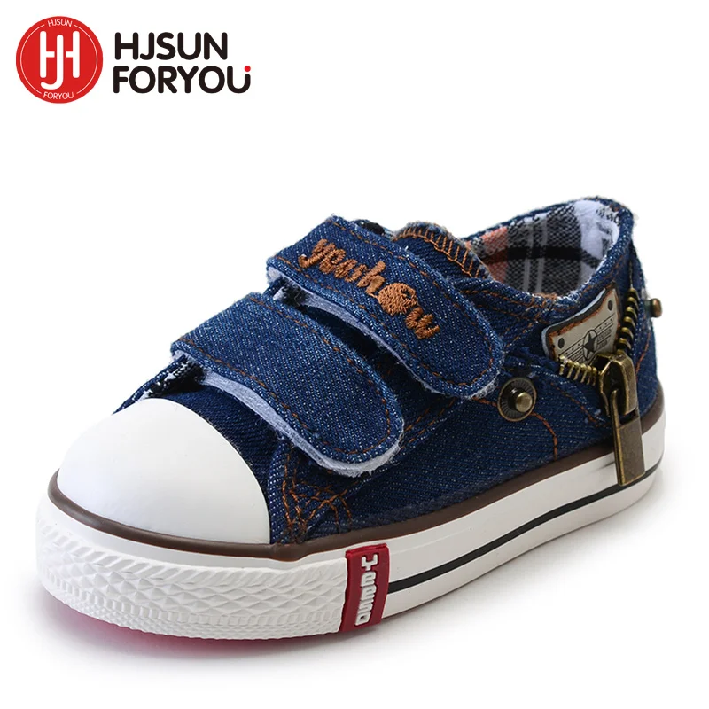 2019 حذاء قماش للأطفال أزياء رياضية الدنيم الطفل حذاء مسطح الاطفال حذاء رياضي مُريح