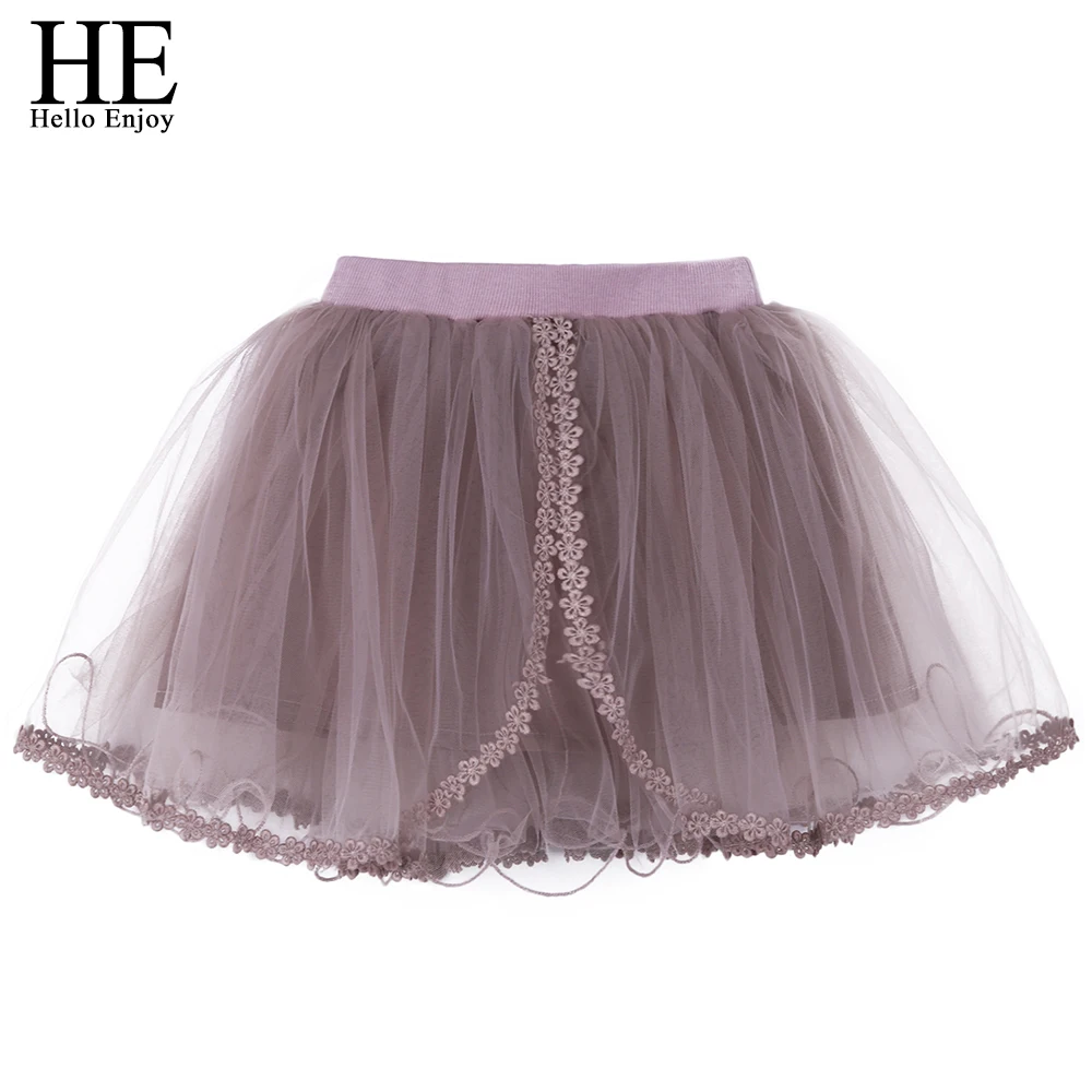 

HE Hello Enjoy Kids Skirts For Girls Ballerina Party Ruffles Mini Skirt Fluffy Tule Tutu Children Clothing Toddler Skirts Ballet