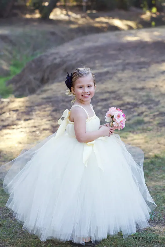 Flower Girl Princess Party Bridesmaid Wedding Dress Baby Kids Tulle Tutu Gown Flower Girl Princess Party Bridesmaid Wedding Dress Baby Kids Tulle Tutu Gown